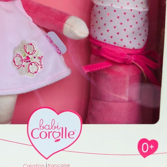 New in Box-Corolle Babi Miss Doll (24cm) and Blanket - Pink For Age 0+ - Picture 10 of 14